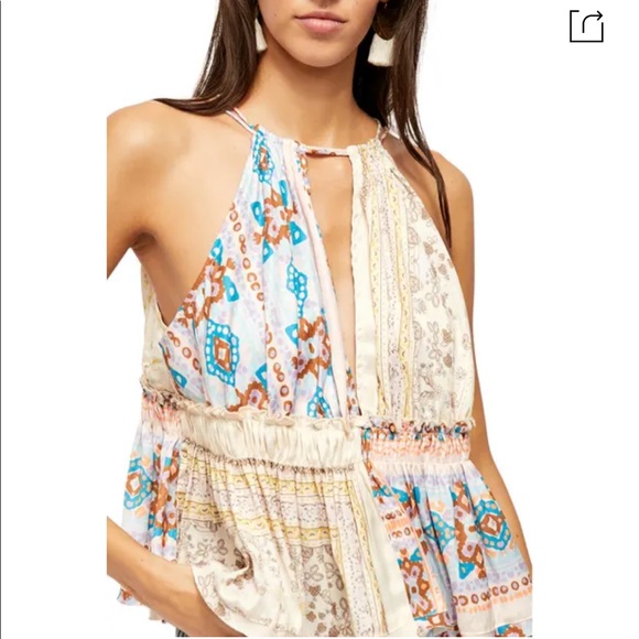 Free People Tops - Free People Bellini Mix Print Tank In Ivory Combo